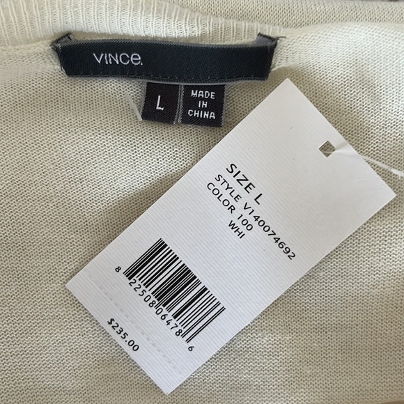 Vince Silk Front Rayon/Linen Blouse - Picture 7 of 8